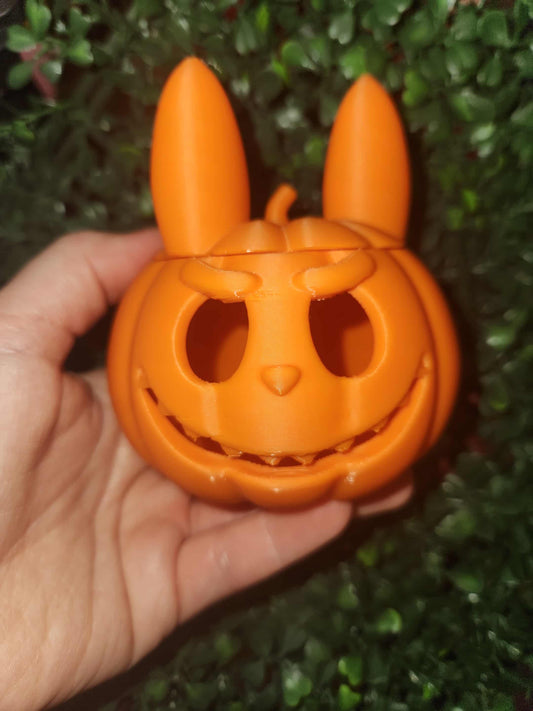 Labubu Jack-O-Lantern | 4x4in Pumpkin Decor & Collectible