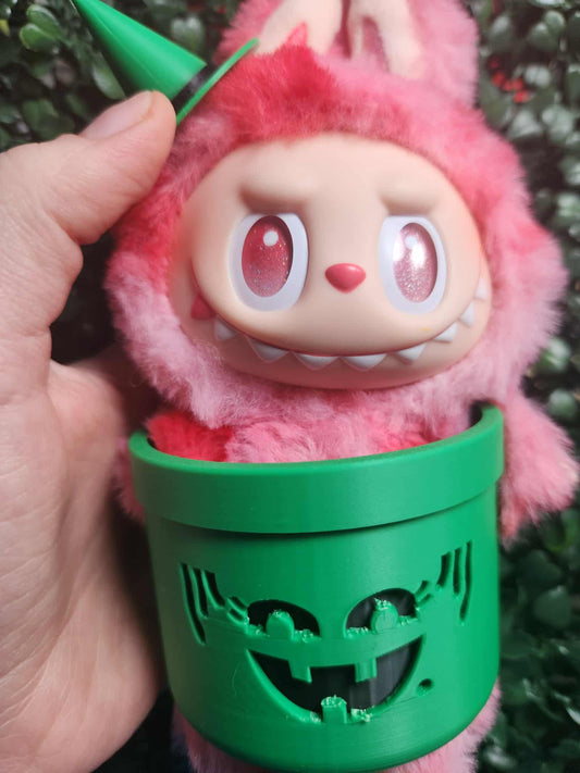 Labubu Pumpkin Outfit with Witch Face | 3D Printed Doll Costume Accessory